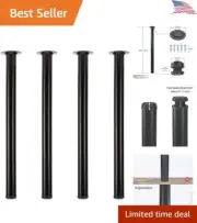 Heavy-Duty Sturdy Adjustable Metal Desk Legs - Versatile Furniture Leg Set
