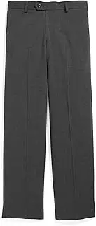[Tallia Orange] Men's Tallia Boy's 4-22 Wool Blend Flat Front Dress Pant - Regular & Husky Sizes