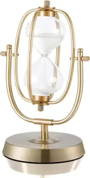 Hourglass Timer 60 Minutes Sand Timer: Large Brass Sand Clock, 360° Rotating Ant