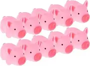 TOYANDONA 12pcs Baby Bath Toy Rubber Pig Bath Toy Baby Water Play Toy Baby Shower Dolls for Toddlers Kids Girls Pink