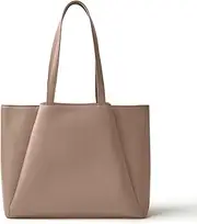 Laptop Tote Bag for Women 15.6 Inch - Large Work Bags with Zip Compartments - PU Leather Office Purse Computer Briefcase