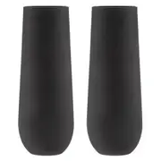 2PK Aurora 500ml Stemless Champagne Glass Water/Juice Drinking Cup Matte Black