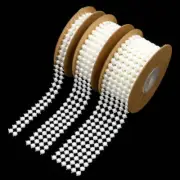 3 Roll Wire Bead Set Party Decorations Garland Ribbon Pearl Ribbons