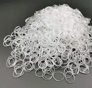 Mini Clear Rubber Bands, Soft Elastic Bands, Premium Small Tiny Rubber Bands for Kids Hair, Braids Hair, Wedding Hairstyle (1000 pcs, Clear)