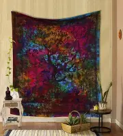 Indian Hippie Tapestry Tree of Life Wall Hanging Tapestries Twin Size Bedsheet