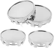4pcs Hub Center Cap Cover Wheel Car Tire Caps Racing Light Automotive Hub Universal Tire Covers Rim Car Accessories Abs Silver