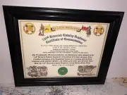 104TH ARMORED CAVALRY REGIMENT / COMMEMORATIVE - CERTIFICATE OF COMMENDATION