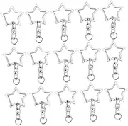 [CHILDWEET] 24pcs Card Holder Keychain Metal Key Ring Car Key Chain Alloy DIY Keychain Metal Key Rings Heavy Duty Keychain Clasp Snap Hook Pendant Buckle Miss Business Deck