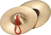 1-Pair 5.8in Small Brass Hand Cymbals Gong Band Rhythm Percussion Copper Musical Instrument for Opera and Drums Performance