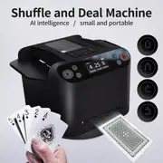 2-in-1 Automatic Card Shuffler & Dealer Machine Black - Toys & Playsets Australia
