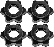 Weight Collars for Barbell - Dumbbell Screw Clamps Barbell Lock - 4X Weight Collars, Barbell Collar Clamps, Hex Nut Dumbbell Collars for Weight Lifting Fitness Training