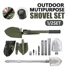 1/2Set Outdoor Survival Foldable Shovel Spade Garden Camping Hiking Camp Compass