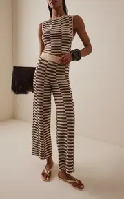 [Zulu & Zephyr] Textured-Knit Cotton-Blend Pants