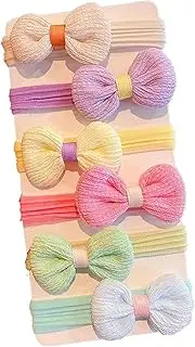 Baby Hair Bobbles for Children, 6 x Scrunchies Soft Flower, Hair Accessories for Little Girls, Hair Bobbles for Babies, Ponytail Holder for Thick or Thin Hairstyles