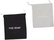Safe Hair Dryer Pouch 2pcs Canvas Drawstring Bag Large Capacity for Home Use