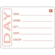 EDLP Hygiplas Removable Food Prep Label 2x2.5'' (Roll 500)