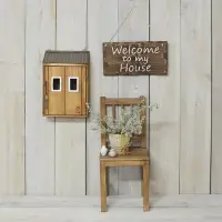 在飛比找Yahoo!奇摩拍賣優惠-特價．日本進口鄉村風復古感木製房屋造型可掛式鑰匙收納盒