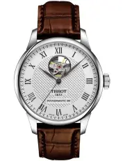 [Tissot] Le Locle Powermatic 80 Open Heart T0064071603301 Watch in Silver