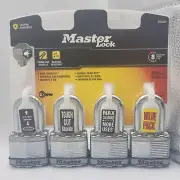 Master Lock 4-Pack 1-3/4" Laminated Steel Padlocks with Key - M1XQLF