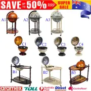 Wooden Globe Bar Wine Stand Drink Cabinet Glass Holder Bottle Storage Organiser