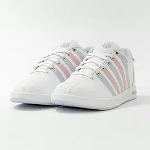 【K-SWISS】K-SWISS Court Pro WP 防水運動鞋-女-白/粉藍/粉紅 98389-197 [APP下單享4%點數]