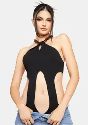 Witch Say What You Will Halter Bodysuit
