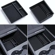 LANTU 2 x organiser for Tesla Model 3 2024-2025, centre console organiser and silicone organiser tray, storage box, Tesla Highland accessories