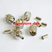10X UHF Male PL259 plug crimp for RG-8X RG8X LMR240 RG59 cable RF connector