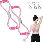 Saludea Resistance Band with Handles, Saludea Figure 8 Resistance Band, Exercise Flexibility, Stretch Fitness Strap for Women Men, for People of All Fitness Levels