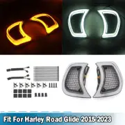2x Fits For Harley Road Glide 15-UP Tracer Headlight Vent Accent LED Signal Lamp