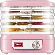 5 Trays Electric Food Dehydrator Fruit Dryer, 35-70°C Mini Pet Snack Dryer, Dehydrator for Food and Jerky, Fruits, Herbs, Veggies, Snacks Air Dryer for Home Use Food Pink