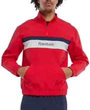 Reebok Mens Classic fit Quarter zip Sweatshirt, Red, Medium