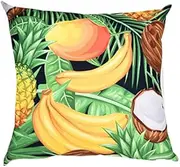 Decorative Pillows Fruit Plant Flowers Print Cushion Cover Pillow Cover Polyester Sofa Car Home Decor Hidden Zipper Closure : 450Mm*450Mm, United States