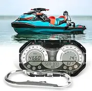 GOMADEIT 278002270 Jet Ski Speedometer Digital Gauge Cluster Fits Sea Doo GTX RXP RXT Wake LCD Gauge W/ 278002144 Chrome Bezel Plug and Play