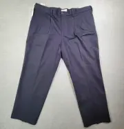 Dockers Pants Mens 42x30 Navy Classic Fit Stretch The Best Pressed Khaki Pleated