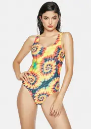 [Now Cool] The Golden Girl Tie Dye 90s One-Piece Swimsuit