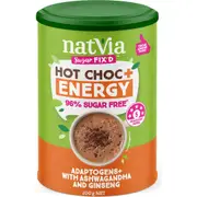 Natvia Sugar Free Energy Hot Chocolate with Ashwagandha and Ginseng 200g
