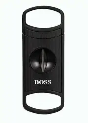 Boss V-Cut Cigar Cutter Aluminum (Black)