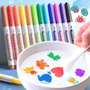 Magical Water Painting Floating Marker Pen (12 Markers+ 1 Ceramic Spoon)