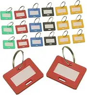 SOPOTUTU Plastic Keychain Tag 50 Numbered Key Tags DIY Suitcase Labels Organized Key Sorting