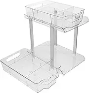 OFFSCH 2 Tier under Sink Bathroom Organizer Storage Cabinet Drawers Shelf Tidy Kitchen Counter Vanity Counter Container