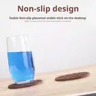 Groove Pattern Coasters Glassware Protectors Set of 6 Thickened Non-slip