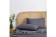Dreamaker 1500TC Cotton Rich Standard Pillowcase Twin Pack Charcoal