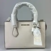 Michael Kors Small Crossbody Bag Messenger Satchel Handbag Purse Light Cream