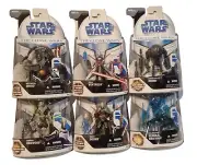 STAR WARS DOOKU, GREVOUS, VENTRESS, DESTROYER & SUPER BATTLE DROID FIGURES (J9)