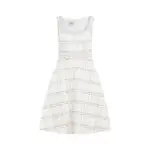 [Giambattista Valli] Giambattista Valli-Ivory Gold Buckle Polyamide Midi Dress-Donna 40 IT