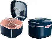 Denture Bath Case, Denture Cup, Retainer Case,Cute Night Mouth Guard Box Holder,