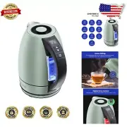 Electric Tea Kettle 1.8L with Smart Temperature Control & LED Indicator Lights