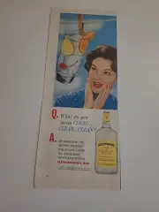 Fleischmann's Vintage Print Ad 1960 5x14 Vintage