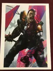 BATMAN DEATHSTROKE 38 MATTINA 12X16" NM SHIPPED FLAT ARKHAM TWO-FACE